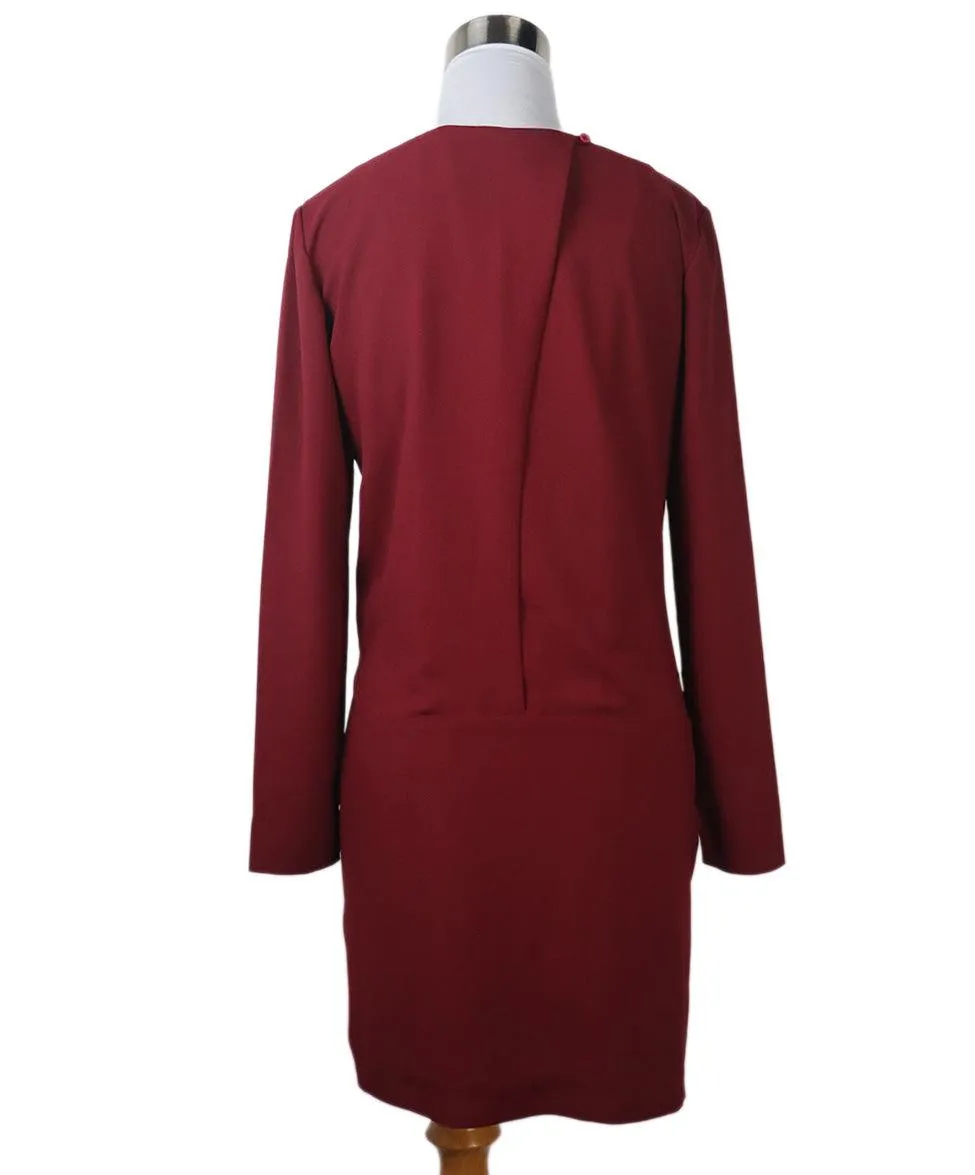 IRO Burgundy Silk Dress sz 4