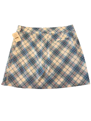 Izod Baby Powder Blue & White Plaid Skort Size 12 MSP$64