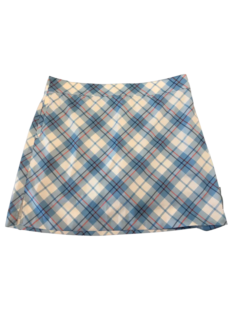 Izod Baby Powder Blue & White Plaid Skort Size 12 MSP$64
