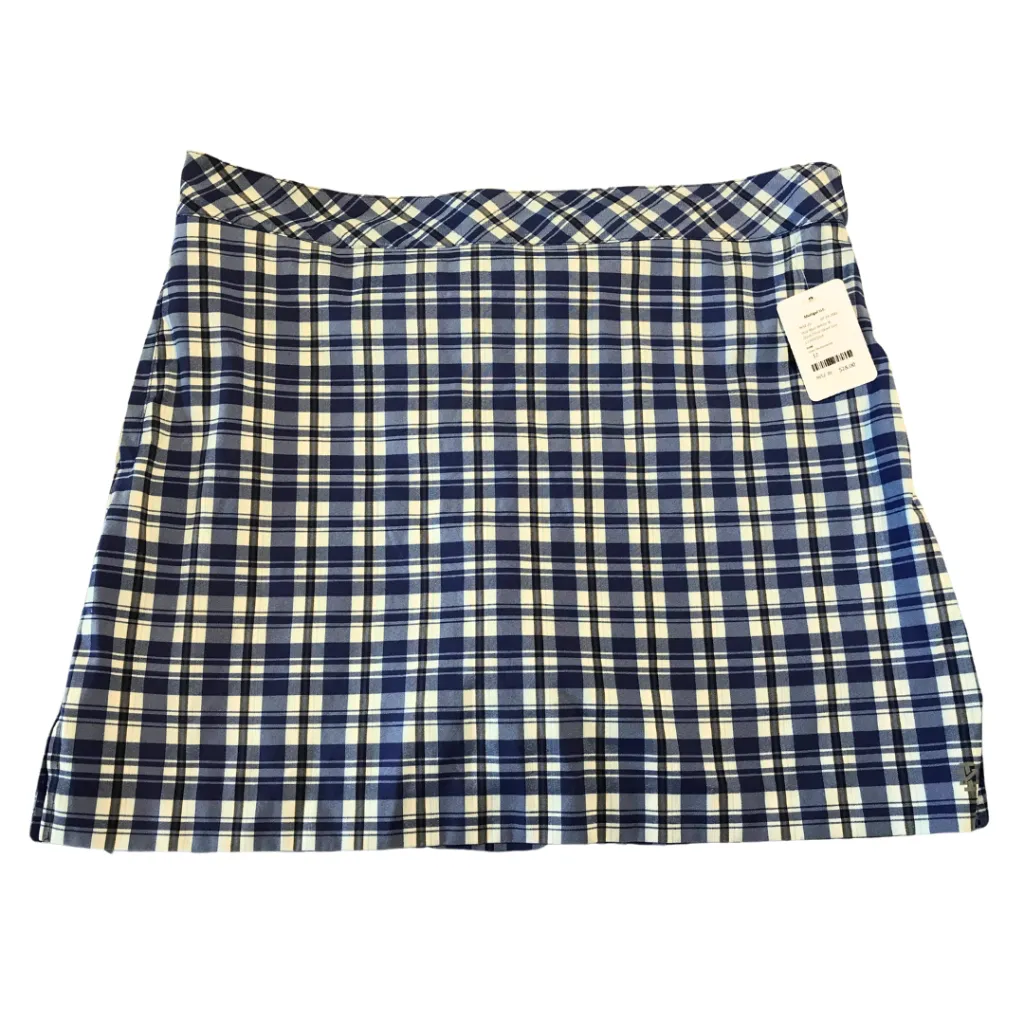 Izod Blue White & Black Plaid Skort Size 12 MSP$64