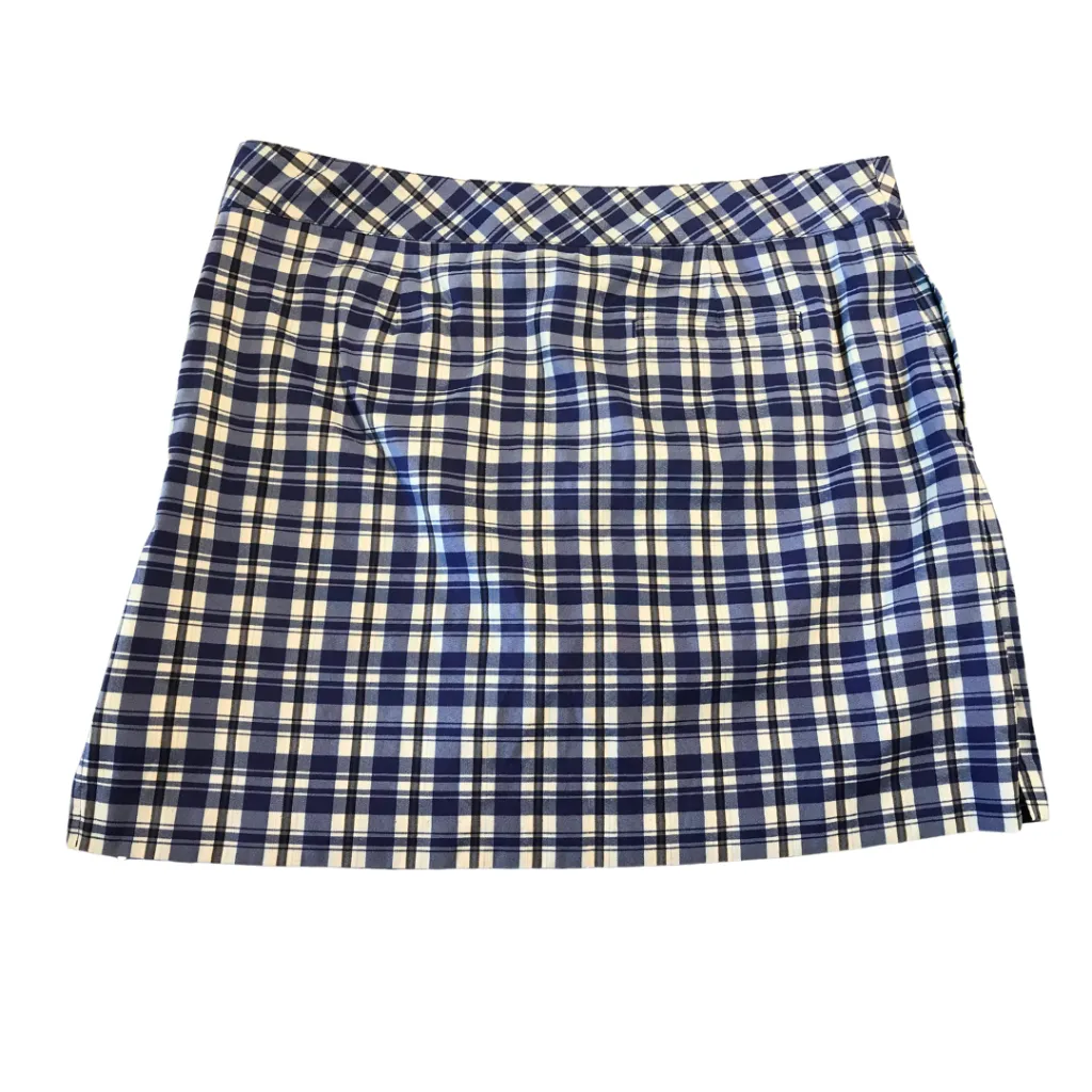 Izod Blue White & Black Plaid Skort Size 12 MSP$64