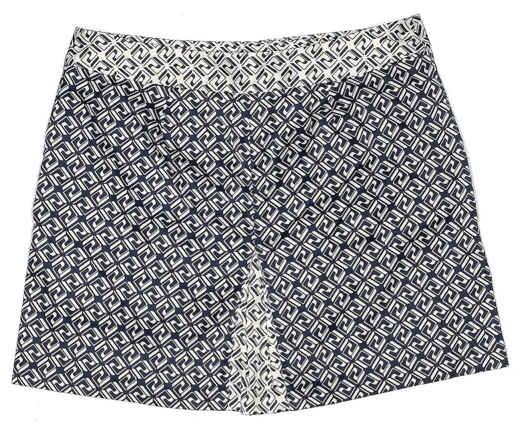 Izod Navy & White Geometric Pattern Skort with Pleats Size 14 MSP$68