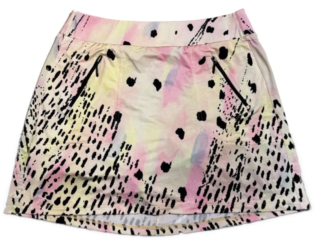 Jamie Sadock Pastel & Black print Golf Skort Size 14  MSP$115