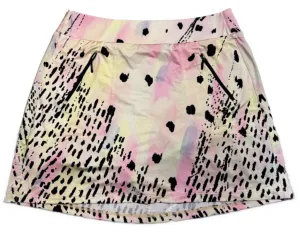 Jamie Sadock Pastel & Black print Golf Skort Size 14  MSP$115
