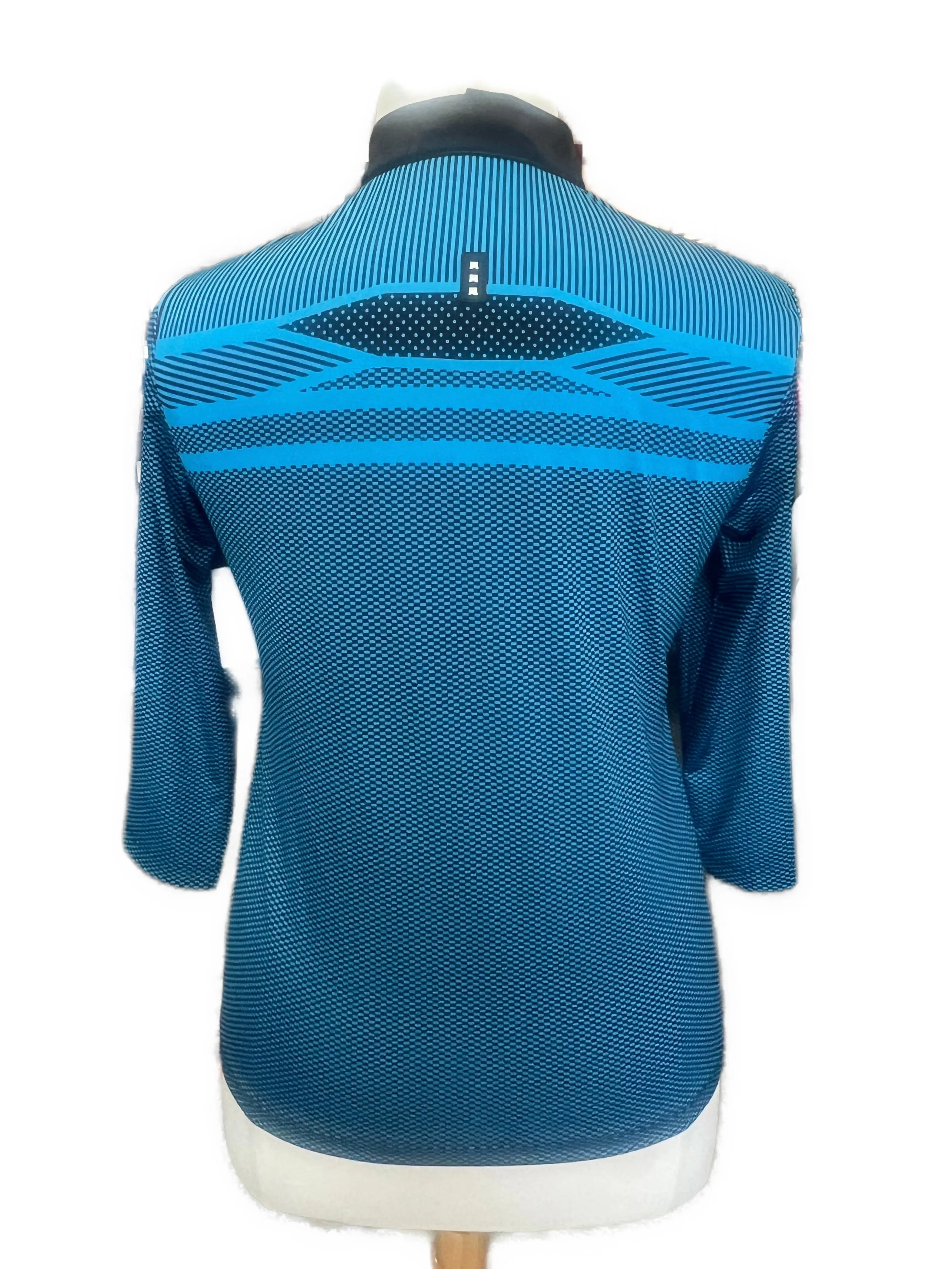 Jamie Sadock Women's Blue & Black 3/4 Sleeve Golf Top Size L. MSP$98