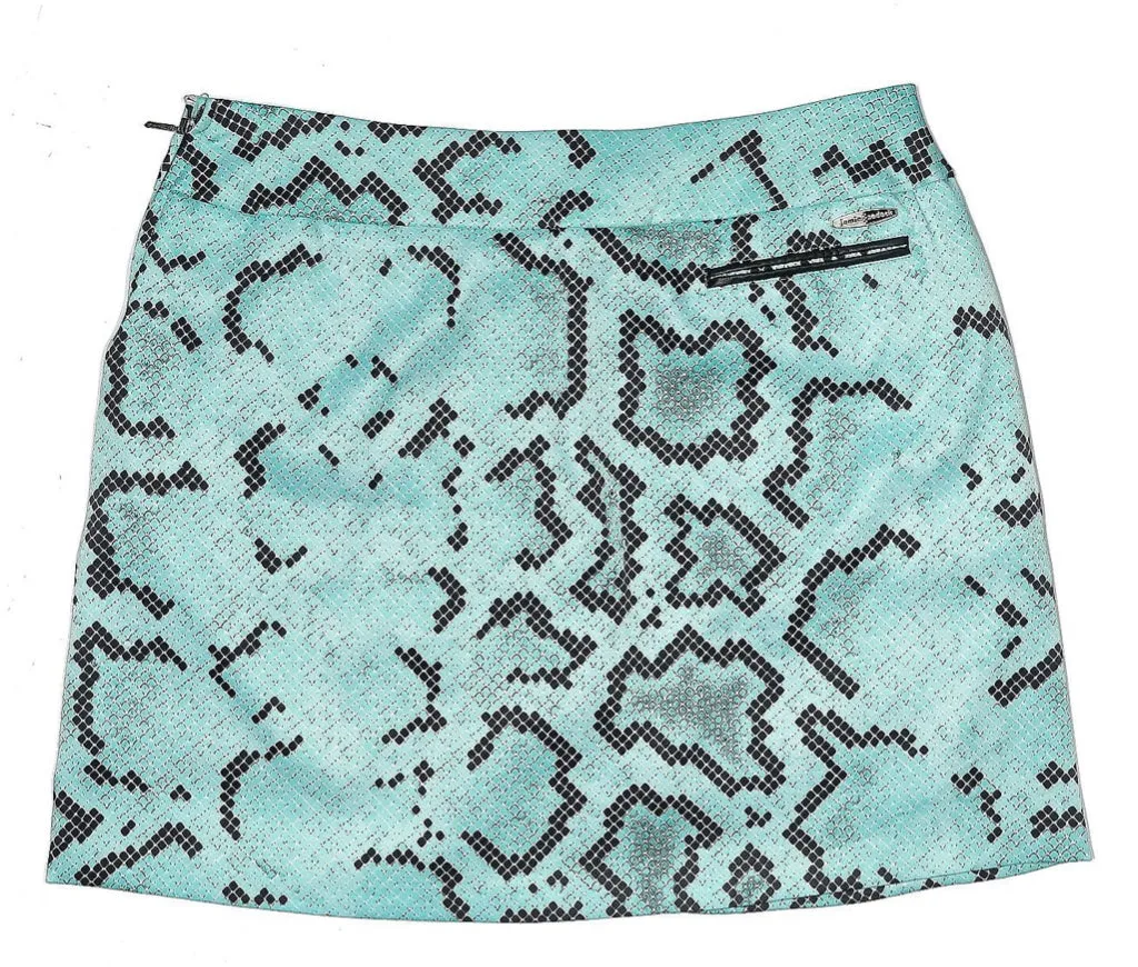 Jamie Sadock Women's Jade & Black Snakeskin Print Golf Skort Size 16 MSP$