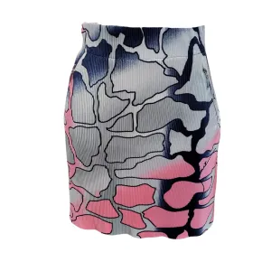 Jamie Sadock Women's Navy, Gray & Pink Print Crunch Golf Skirt Size 8 MSP$97