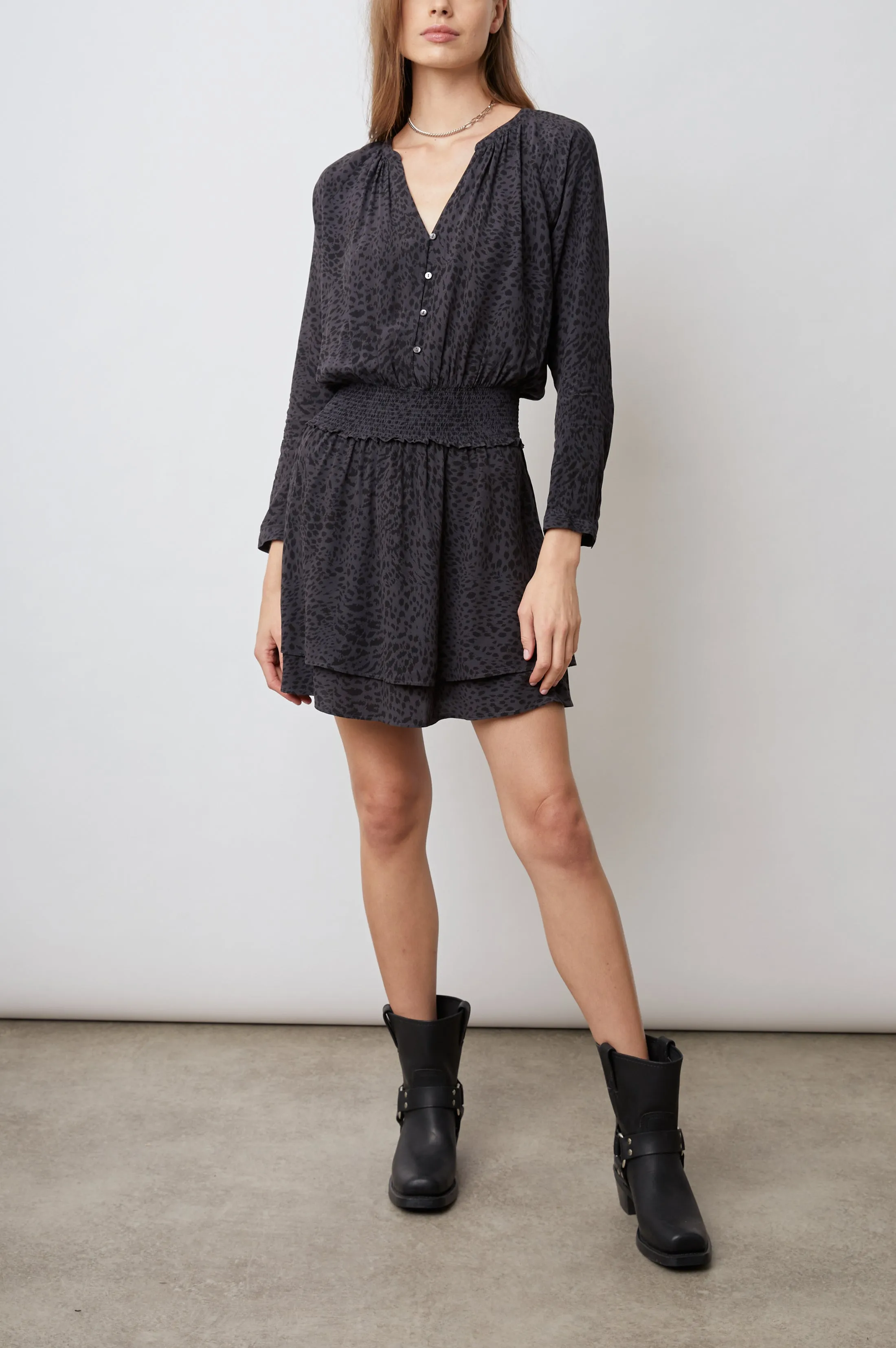 JASMINE DRESS - SPOTTED SLATE Rails