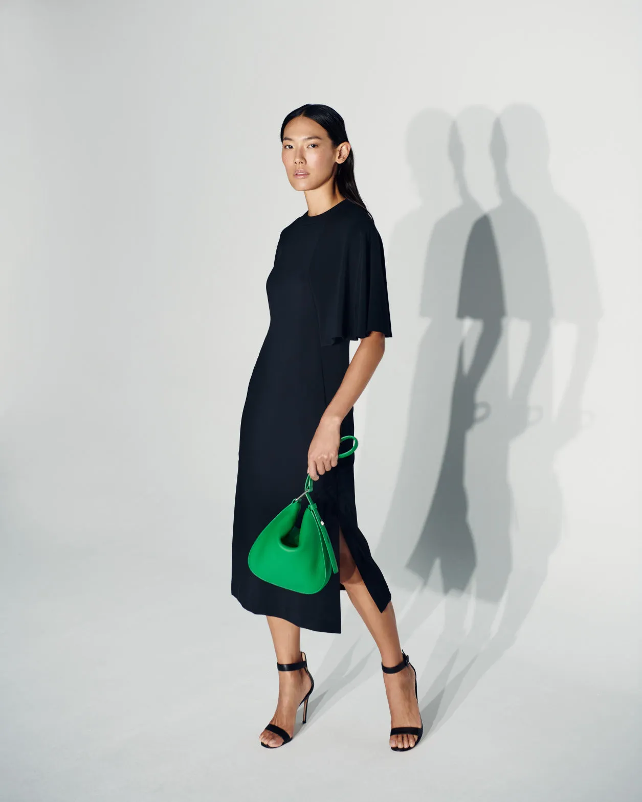 Jersey Kimono Sleeves Dress 