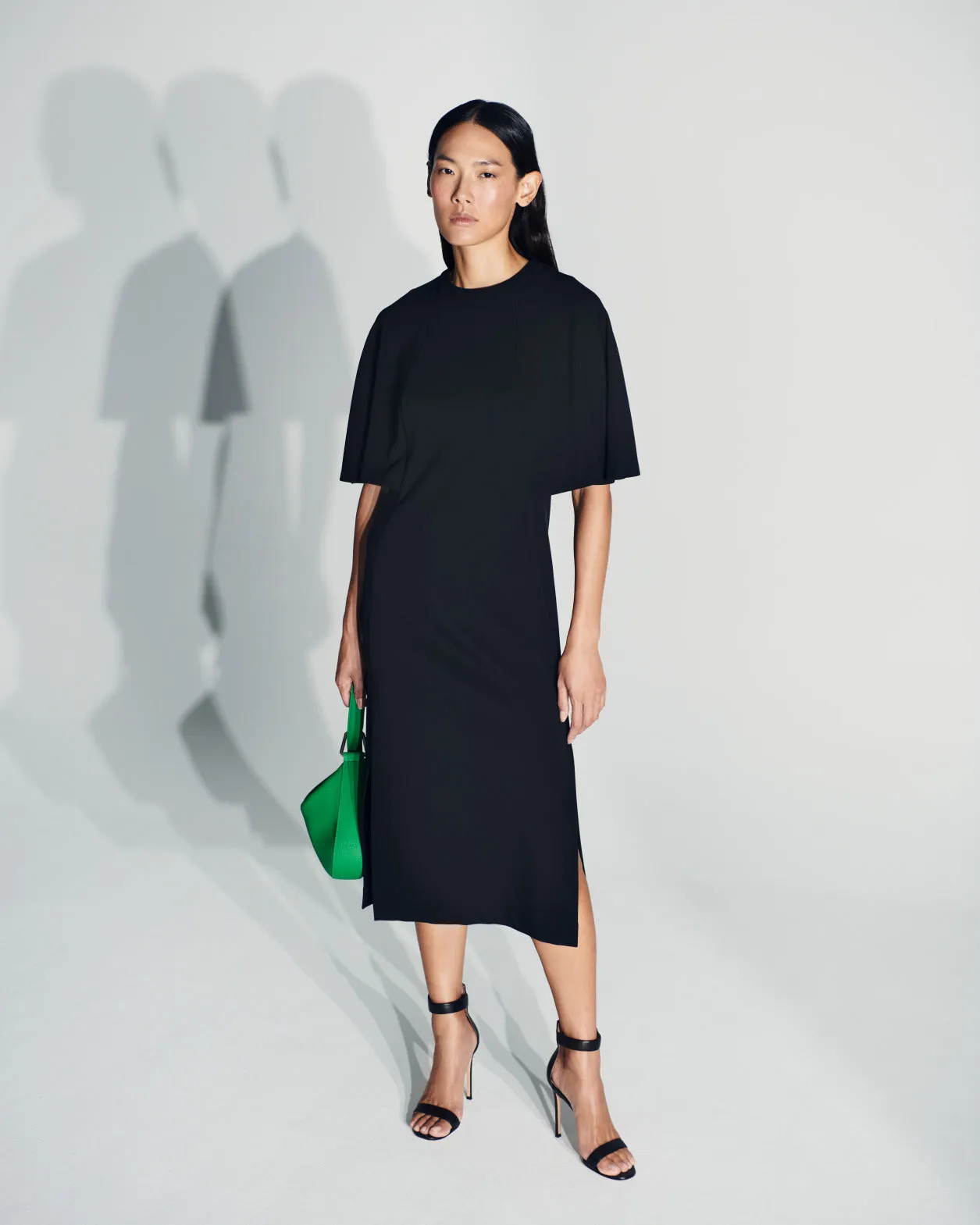 Jersey Kimono Sleeves Dress 