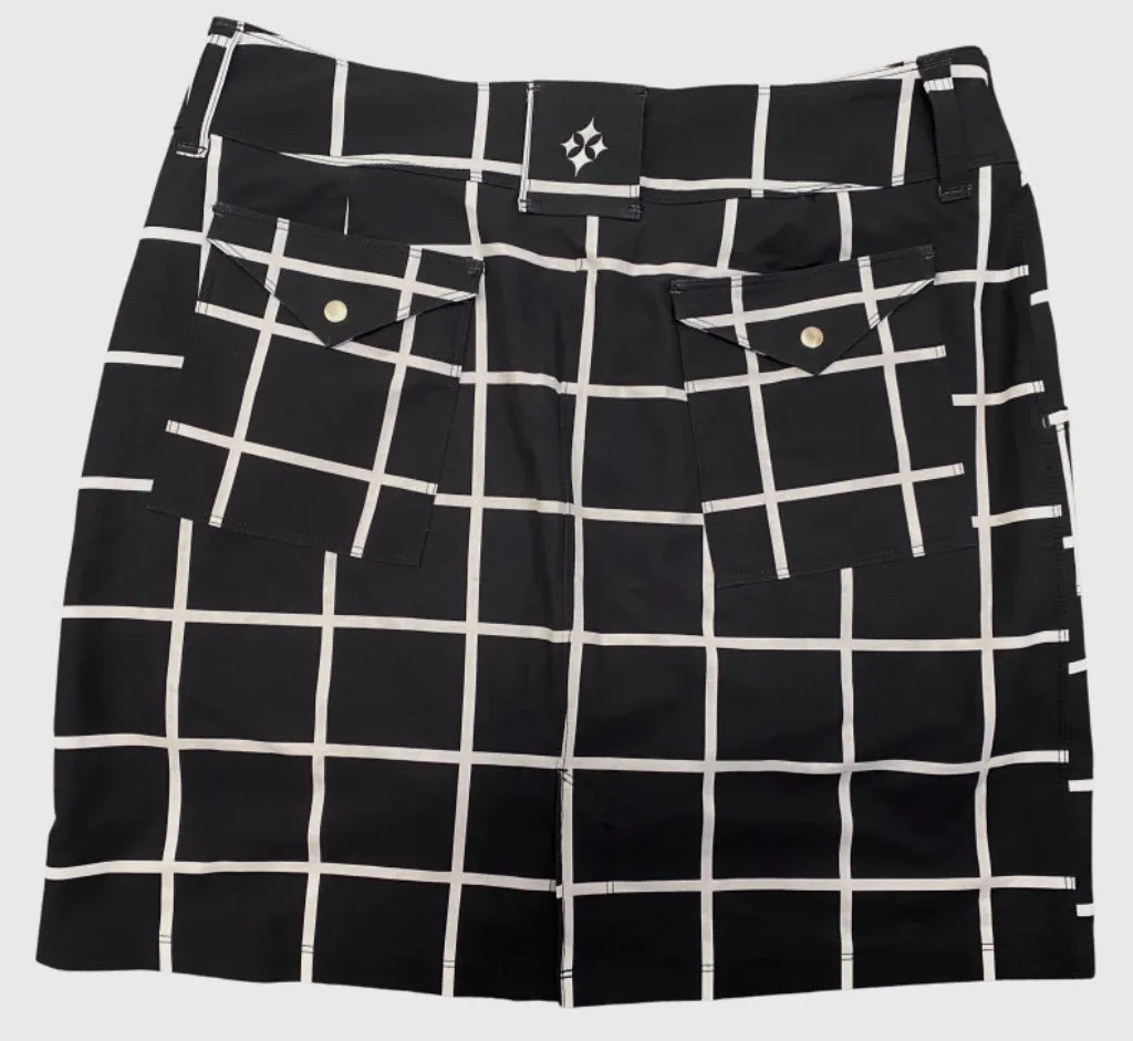 Jofit Black & White Grid Skort Size 8