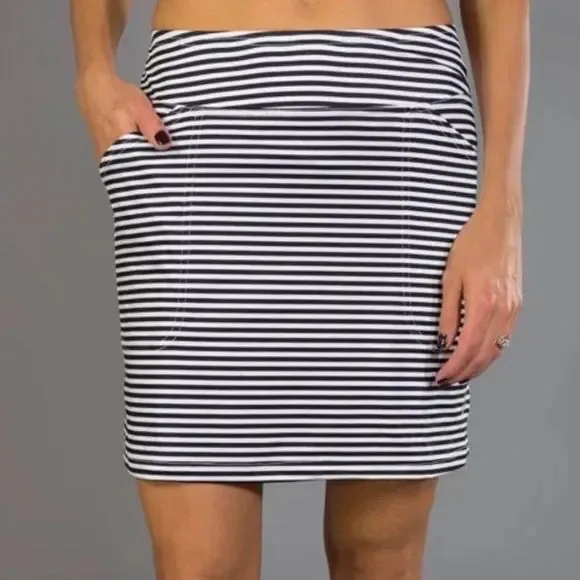 Jofit Black & White Striped Mina Golf Skort - Long MSP$96