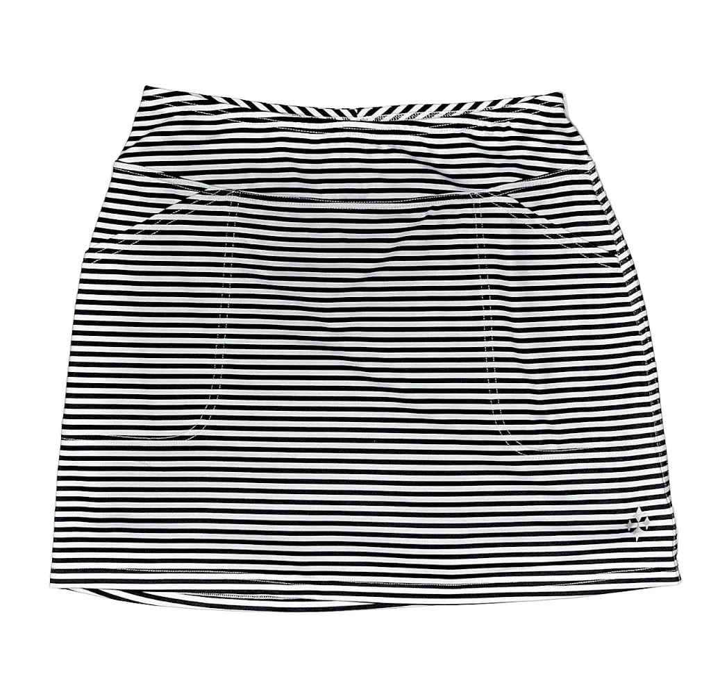 Jofit Black & White Striped Mina Golf Skort - Long MSP$96