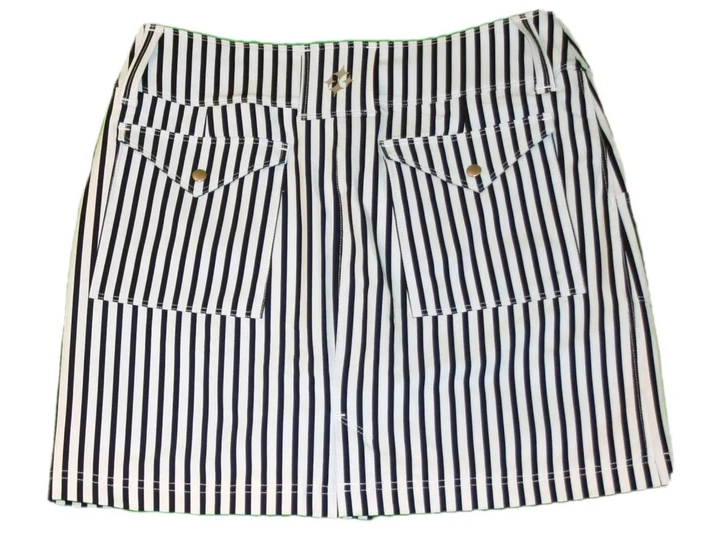 Jofit Navy & White Striped 17" Skort Size 2