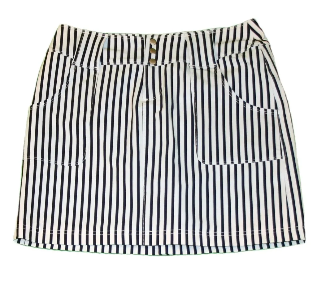 Jofit Navy & White Striped 17" Skort Size 2