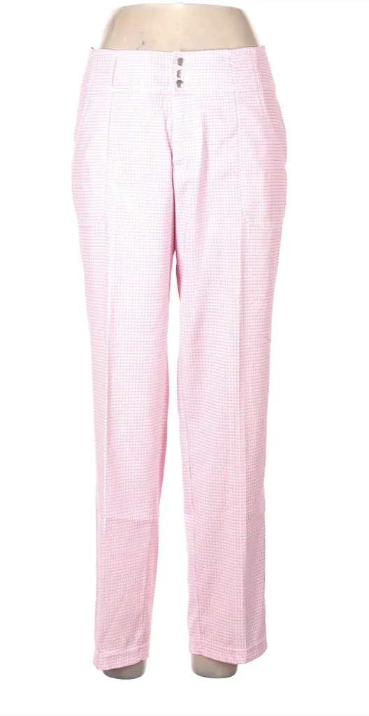 Jofit Pink & White Checked Ankle Pants Size 12  MSP$104