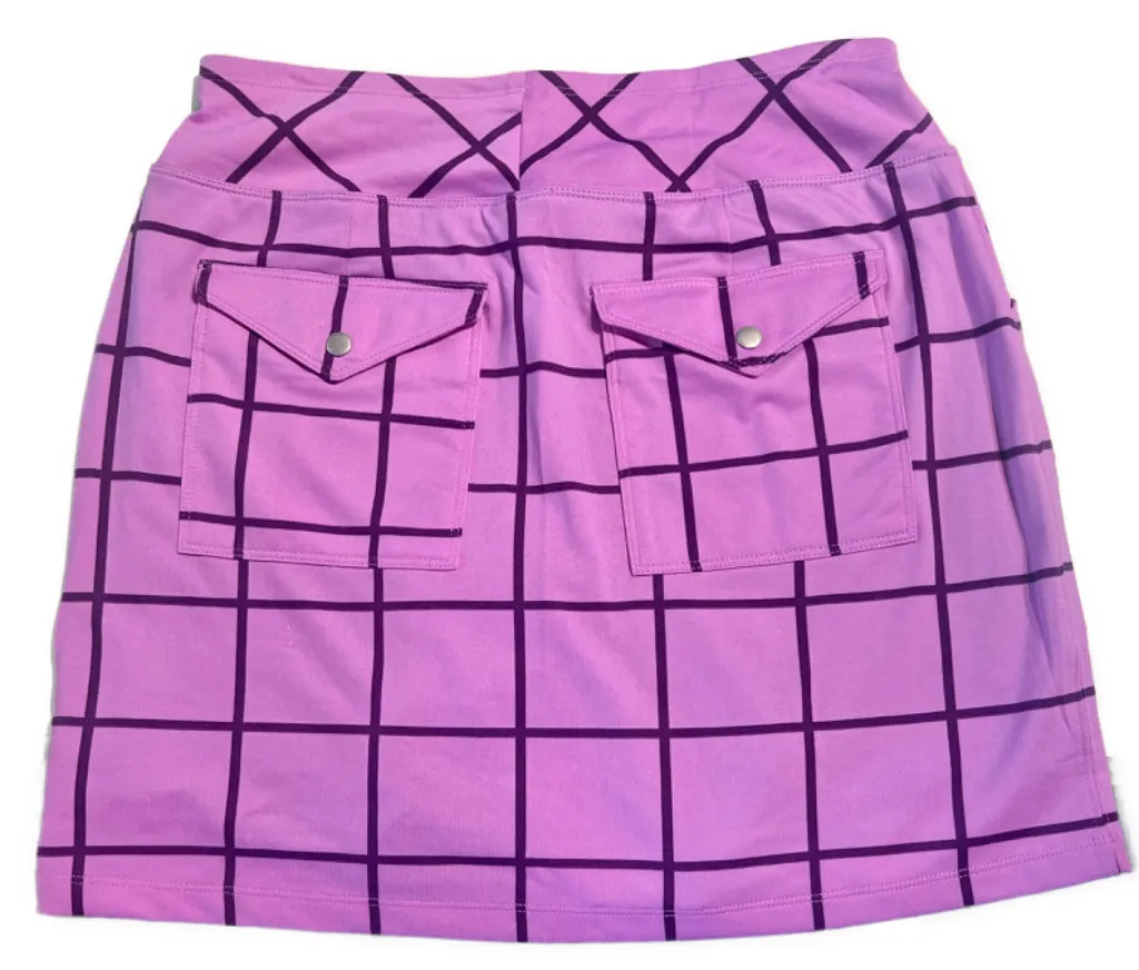 Jofit Purple Windowpane Skort Size S
