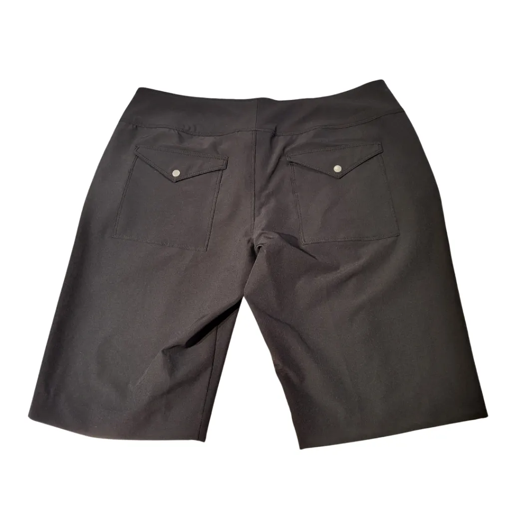 Jofit Retro Black Long Golf Shorts Size 10