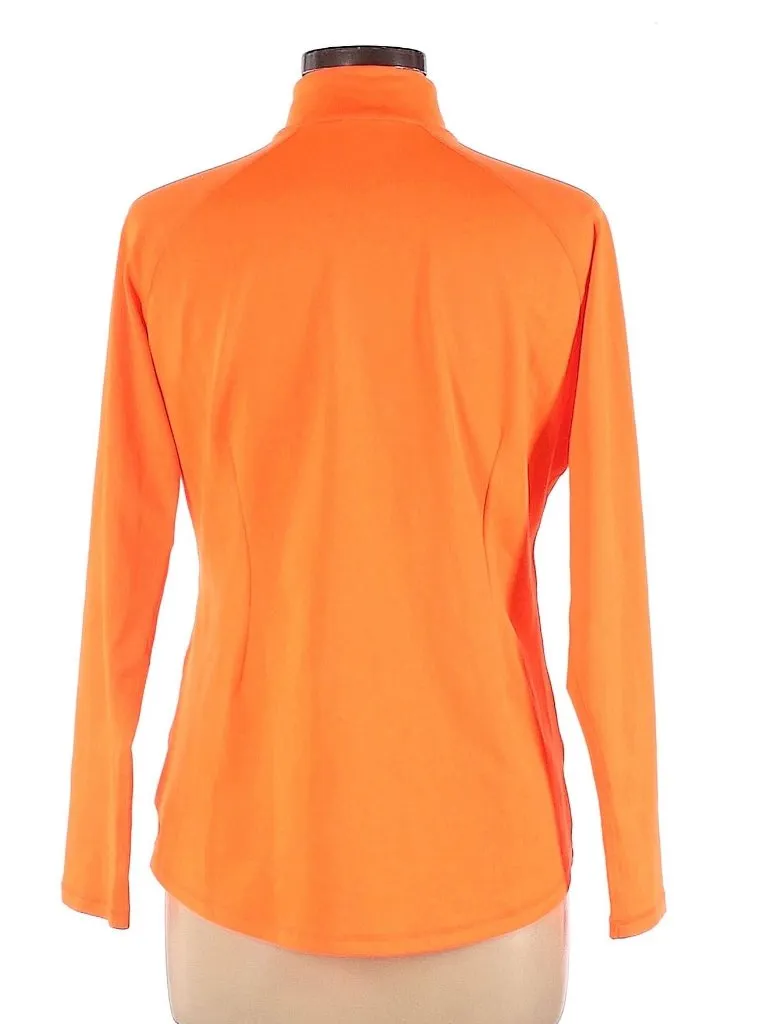 Jofit Women's Bright Orange Zip Mock Pullover Size L MSP$