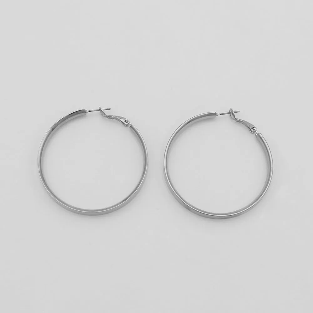 Jolie & Deen WOMENS TILLY HOOPS EARRINGS - SILVER