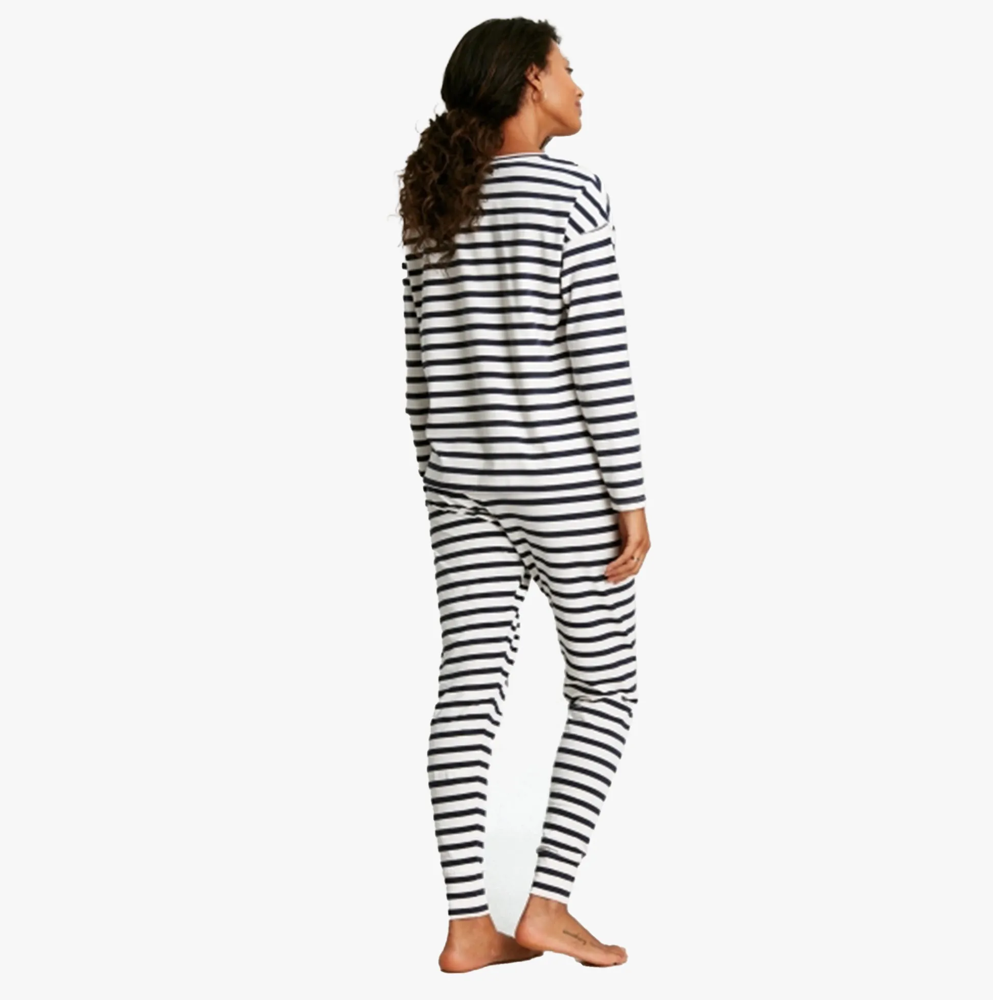 Joules DREAMLEY Womens Cotton Pyjamas Cream Sausage Dog Stripe
