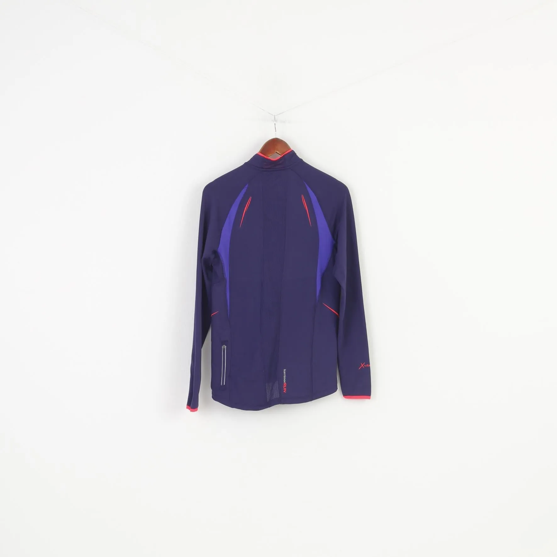 Karrimor Woman 12 M Longsleeve Purple Zip Neck Sportwear Run Outwear Top