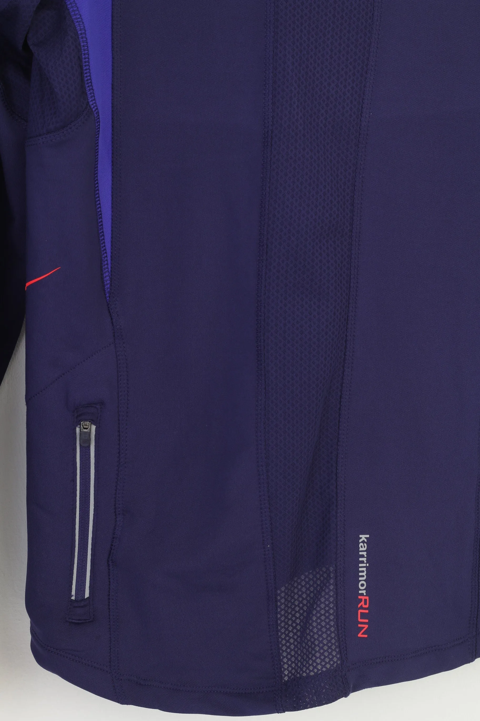 Karrimor Woman 12 M Longsleeve Purple Zip Neck Sportwear Run Outwear Top