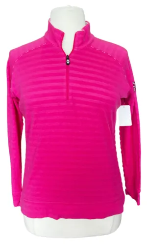 Kate Lord Pink 1/4 Zip Golf Pullover Size L MSP$65