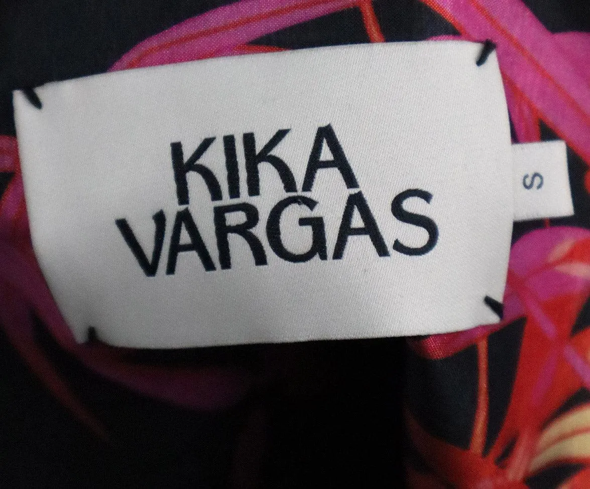 Kika Vargas Black & Multi Print Dress sz 2