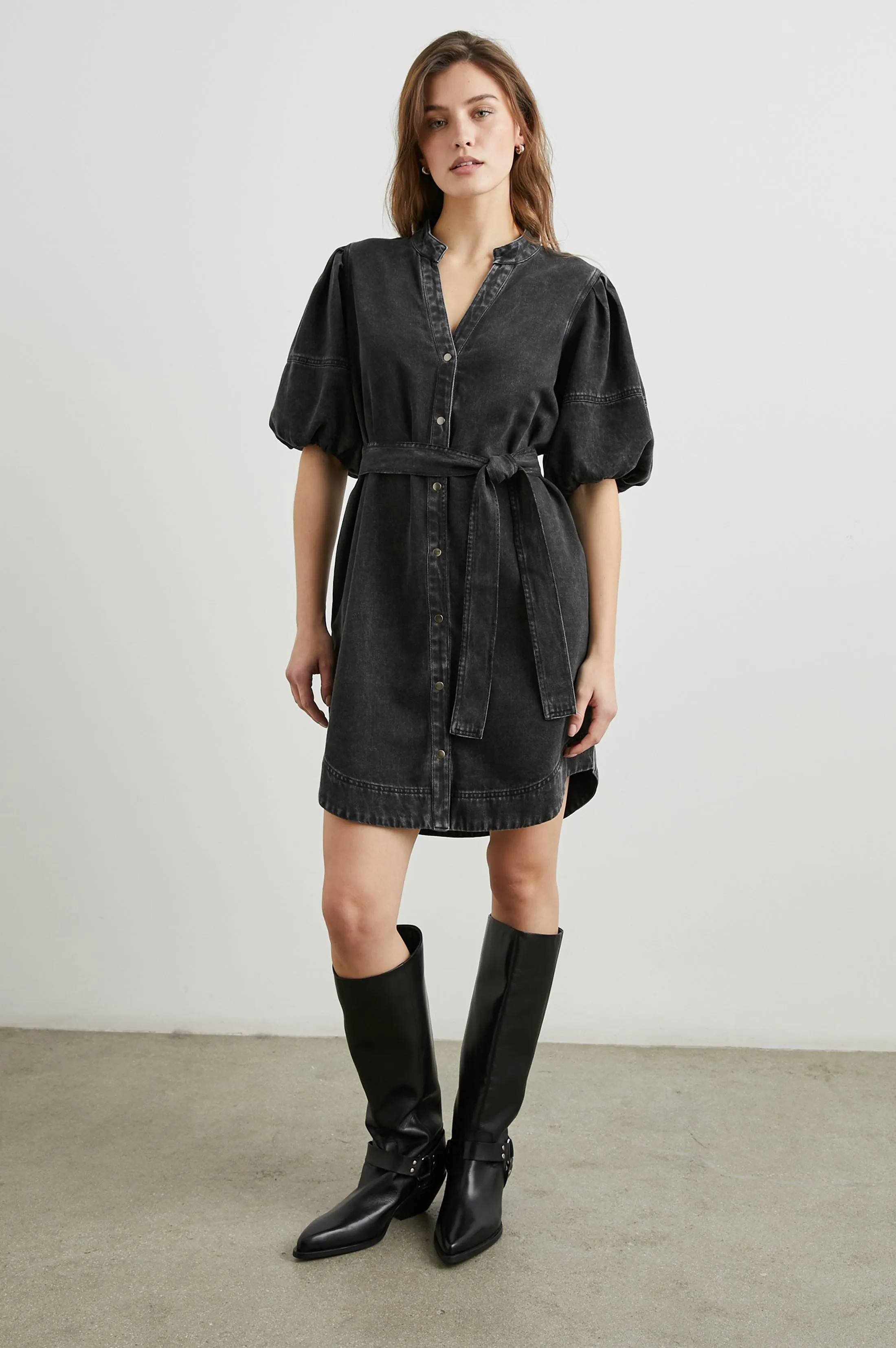 KINGSLEY DRESS - FADED BLACK Rails