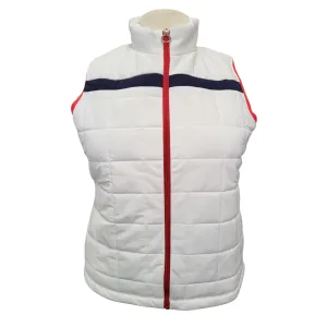Kinona White, Red & Navy Full ZIp Puffer Golf Vest Size L MSP$146