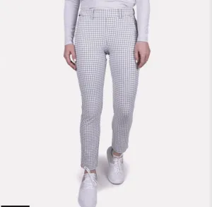 Kjus Navy Women's Ikala 7/8 Golf Treggings - Size 40 (L)Gray Gingham MSP$169