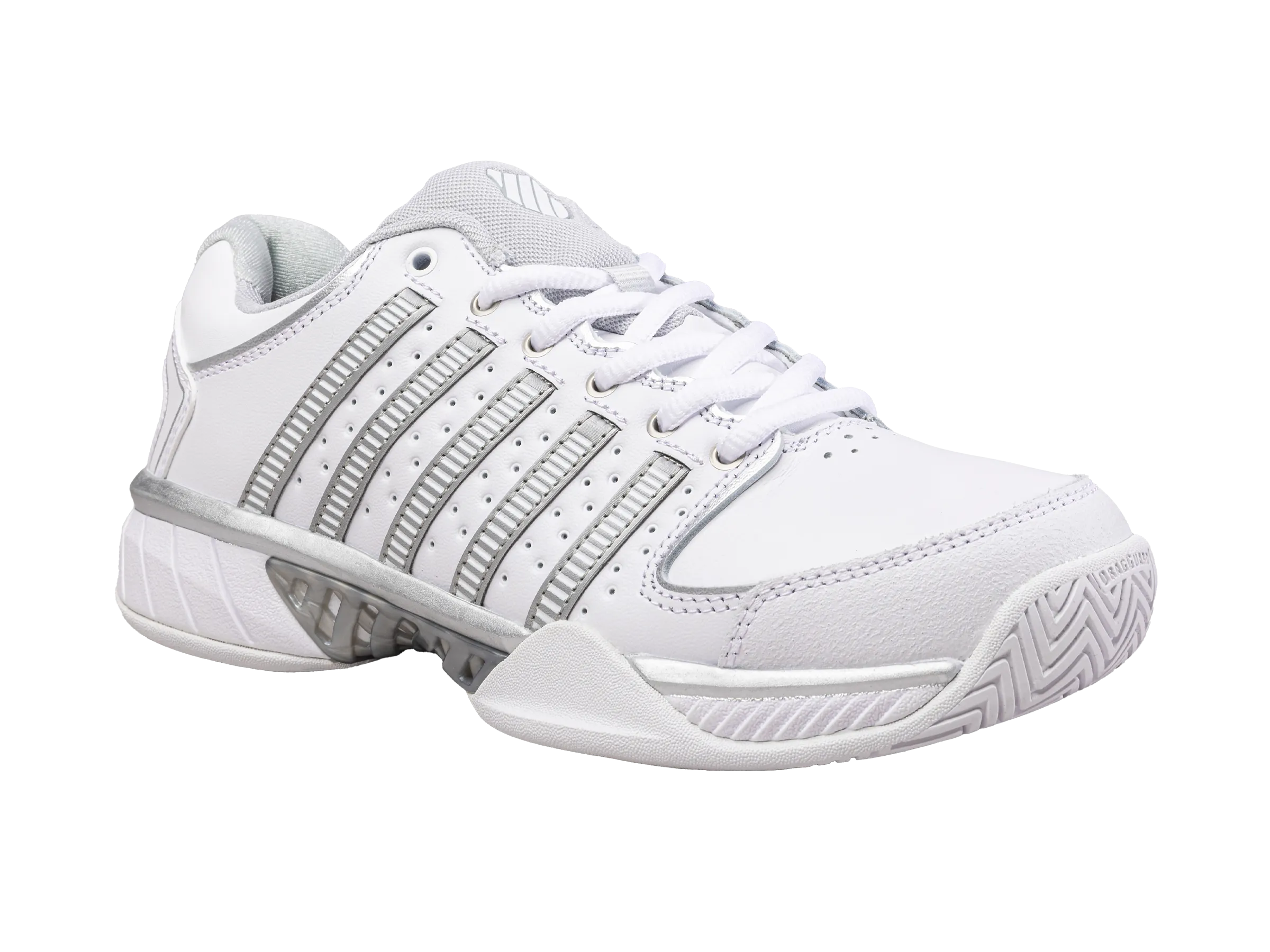 K.SWISS 93379-107-M | WOMENS HYPERCOURT EXPRESS LEATHER | WHITE/SILVER/GLACIER GRAY