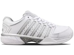 K.SWISS 93379-107-M | WOMENS HYPERCOURT EXPRESS LEATHER | WHITE/SILVER/GLACIER GRAY