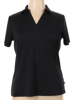 Lady Hagen Black V-neck Polo Size XL