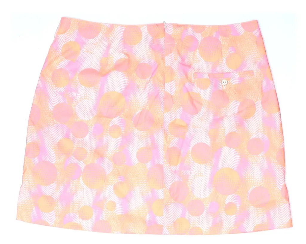 Lady Hagen Bright Pink, Orange & White Skort Size 8