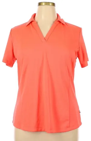 Lady Hagen Hot Coral Short Sleeve Golf Polo Size XL