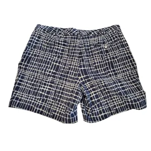 Lady Hagen Navy & White Retiple Print Women's Shorts Size 12