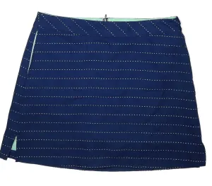 Lady Hagen Navy Perforated Golf Skort w/ Mint Underlay Size 8 MSP$65
