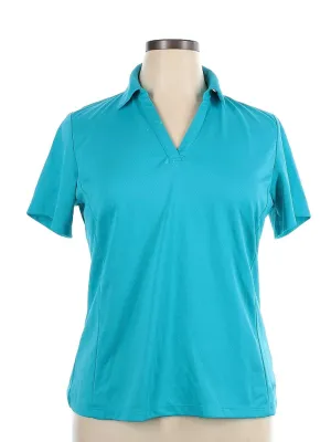 Lady Hagen Turquoise V-neck Golf Polo Size XL.