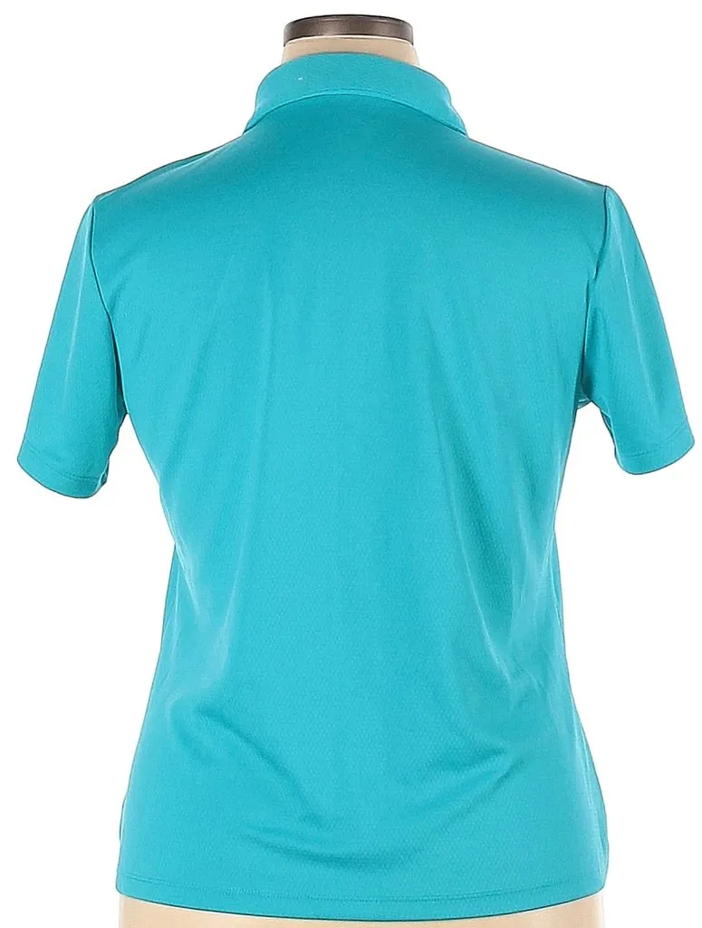 Lady Hagen V-neck Polo in Jade Green. Size XL