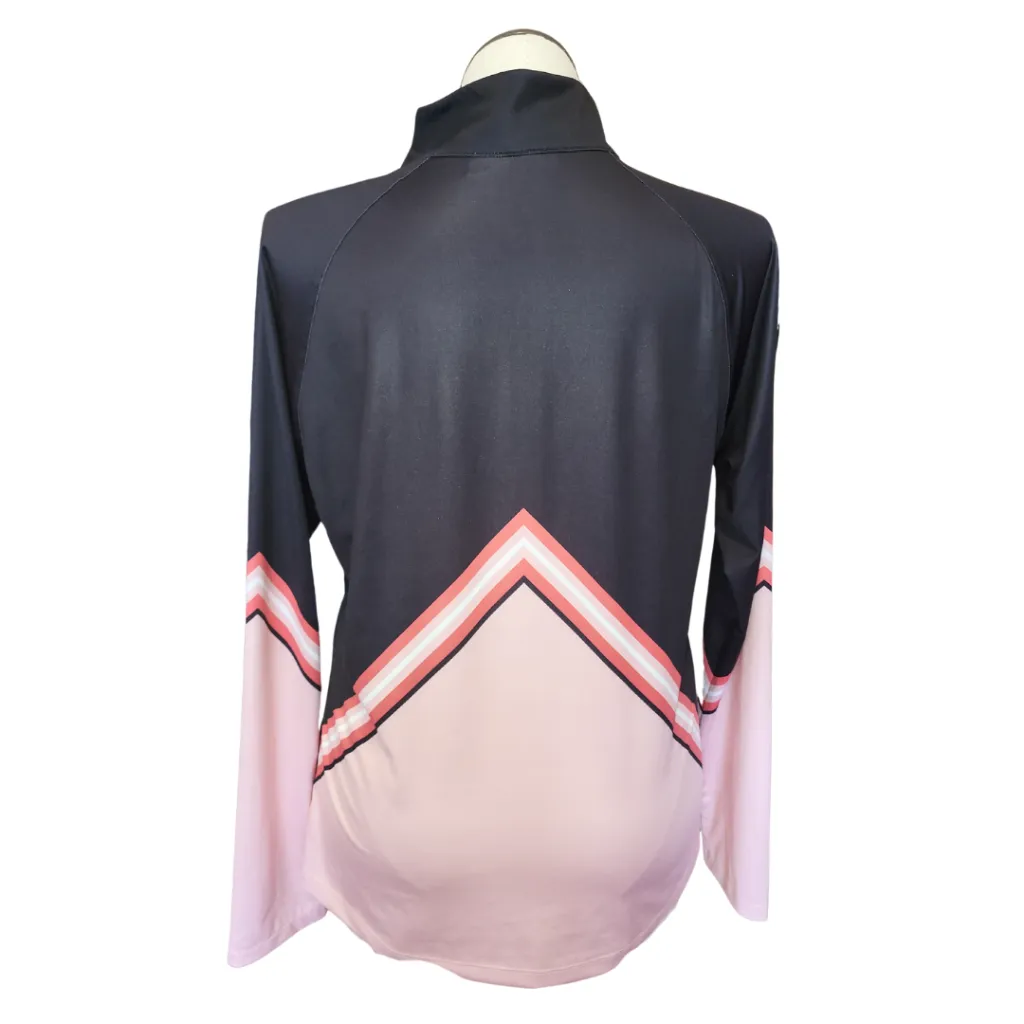 Lady Hagen Zip Mock Chevron UV Long Sleeve Pullover Size XL