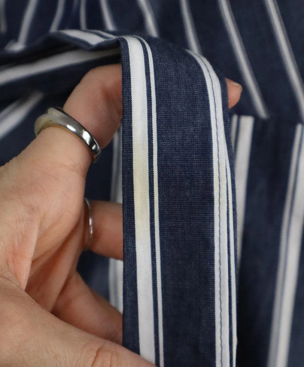 Lafayette Blue & White Striped Cotton Dress sz 8