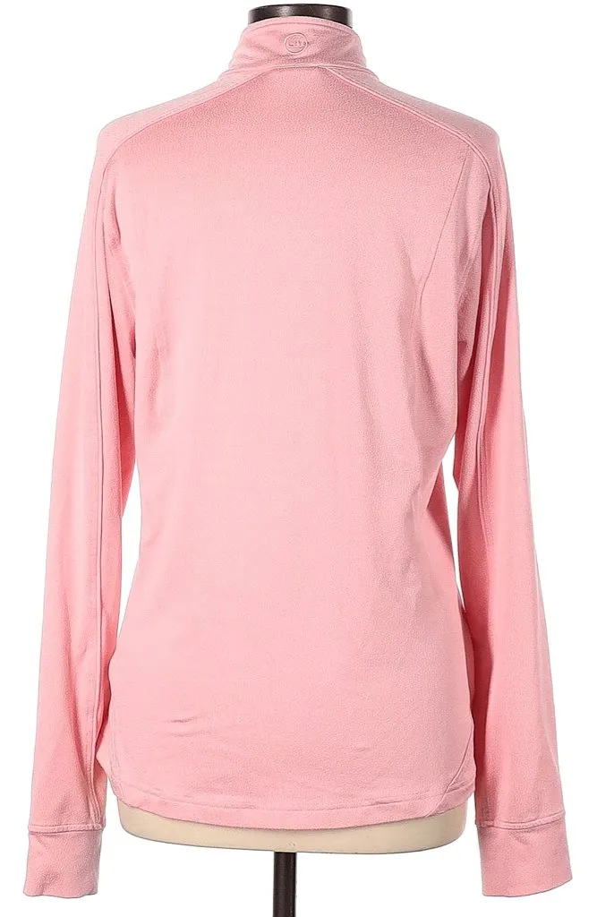 Levelwear Pink Half Zip Pullover w/ Big Sky Logo Size L. MSP$78