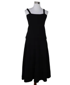 Lippes Black Cashmere Skirt Set sz 8