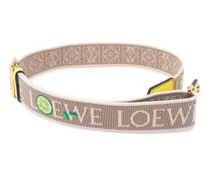 Loewe Lime Embroidered Bag Strap