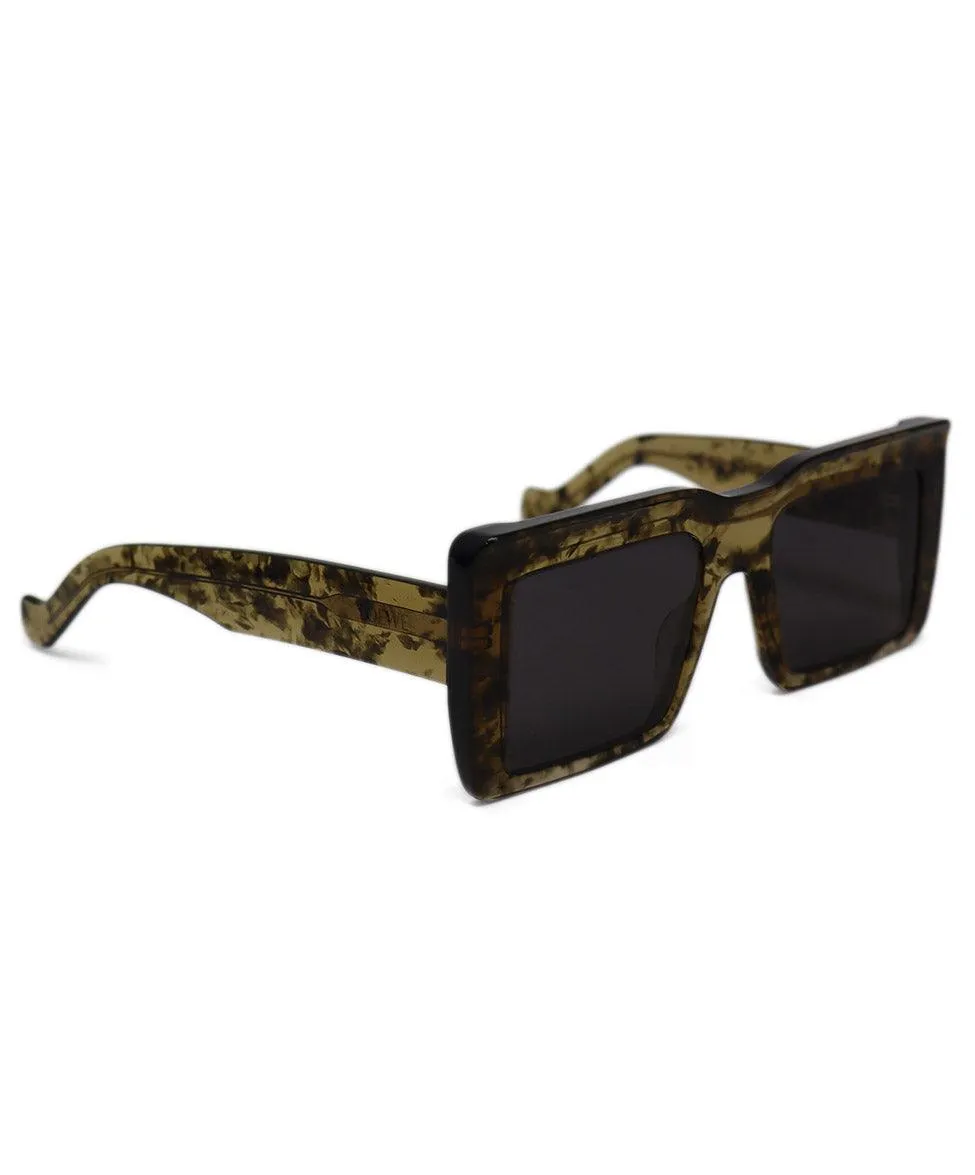 Loewe Olive & Brown Tortoise Print Sunglasses