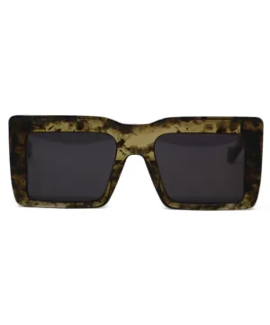 Loewe Olive & Brown Tortoise Print Sunglasses