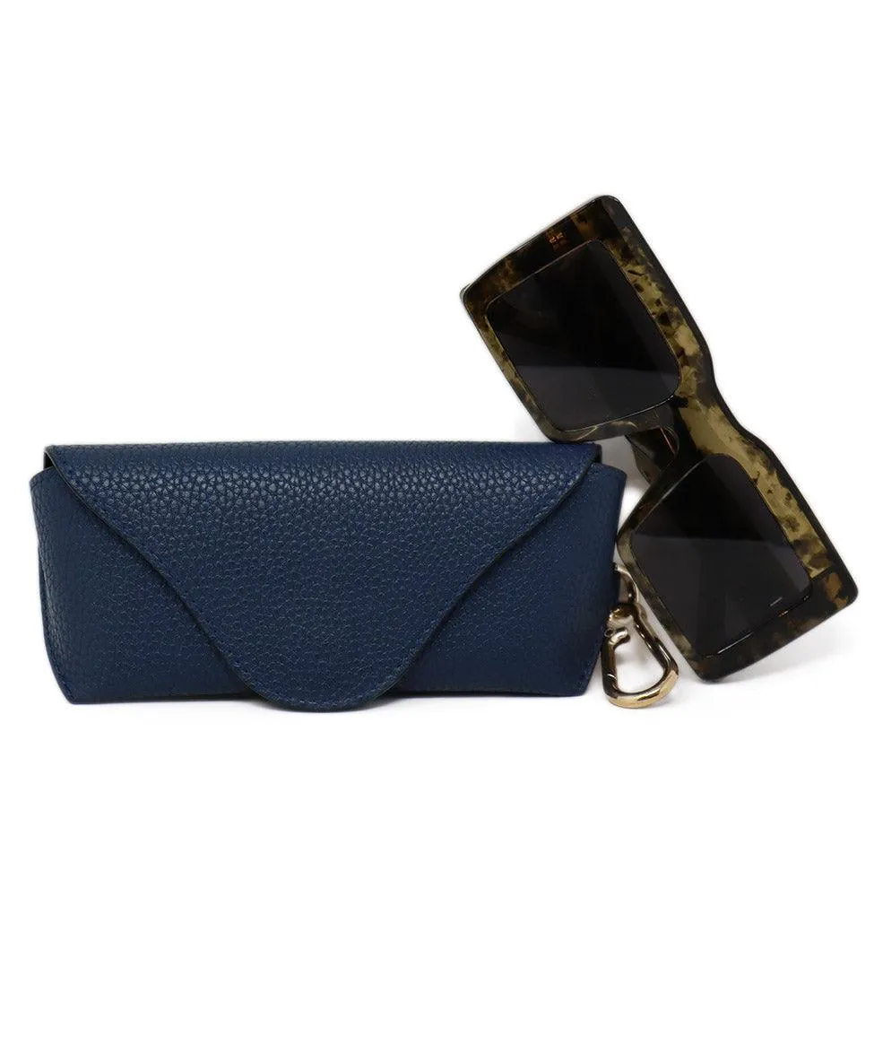 Loewe Olive & Brown Tortoise Print Sunglasses