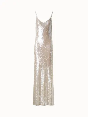 Long Sequined Evening Gown 